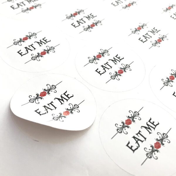 sticker eatme drinkme takeme alicia en el pais de las maravillas