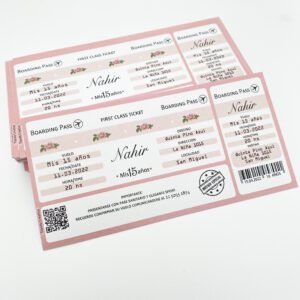 invitacion tipo ticket