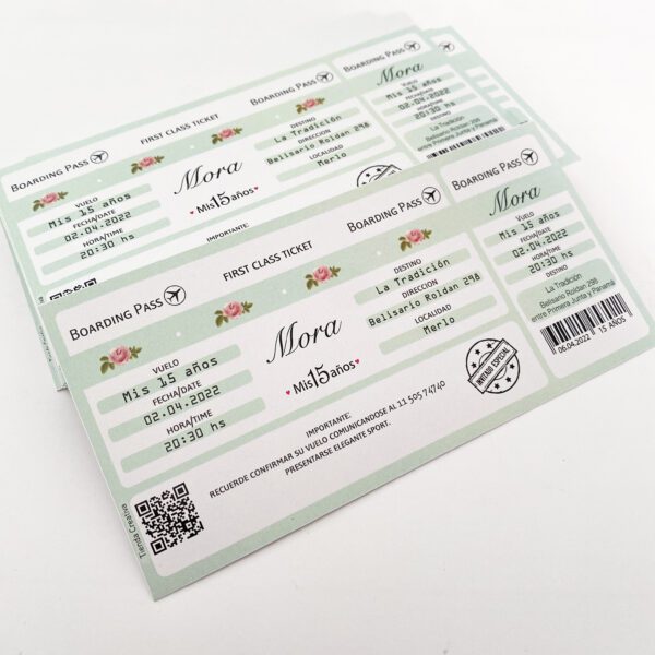 invitacion tipo ticket