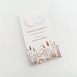 Estampitas Origenes bautismo comunión confirmación unisex