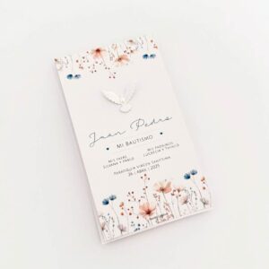 estampitas bautismo comunion con aplique