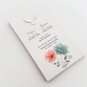 estampitas bautismo comunion con aplique