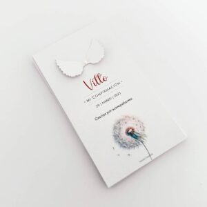 estampitas bautismo comunion con aplique