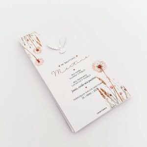 estampitas bautismo comunion con aplique