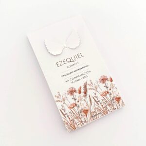 estampitas bautismo comunion con aplique