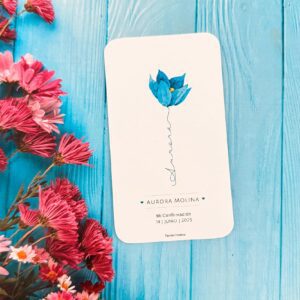 estampitas comunion flowers unisex