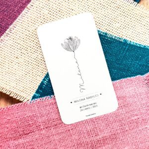 estampitas comunion flowers unisex