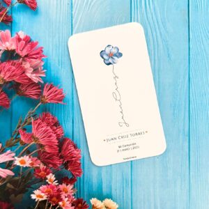 estampitas comunion flowers unisex