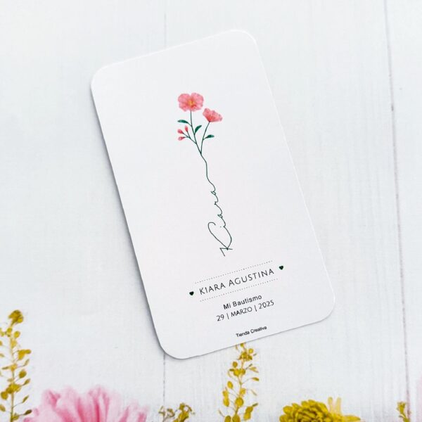 estampitas comunion flowers unisex