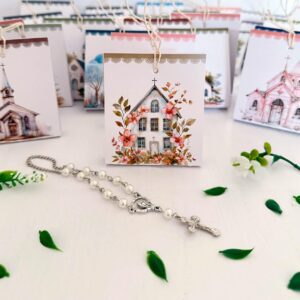 estuche souvenir y denario bautismo comunion unisex