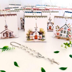 estuche souvenir y denario bautismo comunion unisex