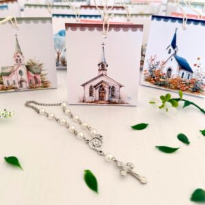 estuche souvenir y denario bautismo comunion unisex