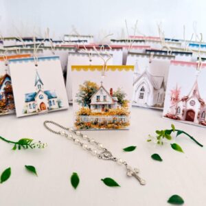 estuche souvenir y denario bautismo comunion unisex